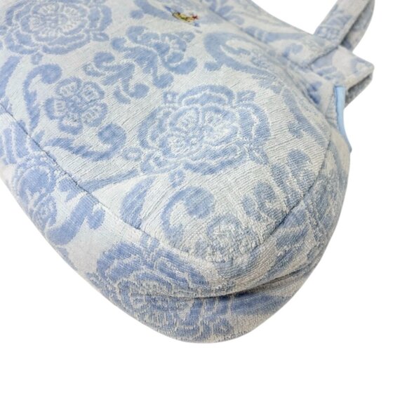 Vivienne Westwood Vintage Orb Logo Terry Cloth Tote Bag Blue Cotton [106235] - Picture 8 of 15